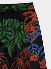 Paula Sonia Visual Garden Print Printed Silk Twill Pants