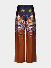 Paula Sonia Soulprint Printed Silk Twill Pants