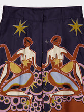 Paula Sonia Soulprint Printed Silk Twill Pants