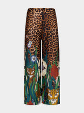 Paula Sonia Junglito Print Silk Pants