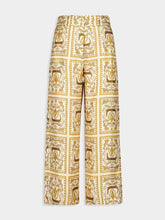 Sonia Crocoprint Printed Silk Twill Pants