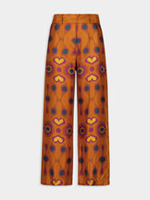 Sonia Hawaii Flower Printed Silk Twill Pants
