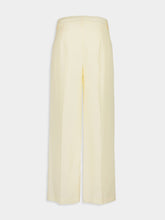 Sonia White Silk Twill Pants
