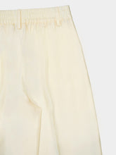Paula Sonia White Silk Twill Pants