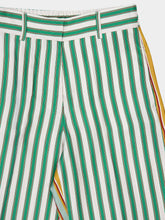 Paula Sonia Multi Stripes Silk Twill Pants