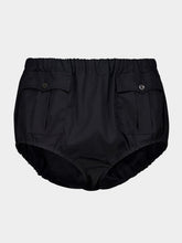 Prada Black Poplin Boy Shorts with Patch Pockets