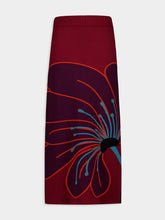 Paula Spar Burnt Henna Jacquard Pencil Skirt