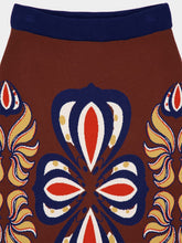 Paula Spar Potting Soil Jacquard Pencil Skirt