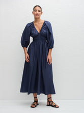 Matteau Dusk Shirred Plunge Button Dress