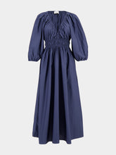 Matteau Dusk Shirred Plunge Button Dress