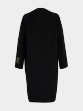 Marni Black Wool-Cashmere Collarless Coat