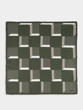 Tom Ford Forest Green Silk Pocket Square