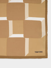 Tom Ford Camel Silk Pocket Square