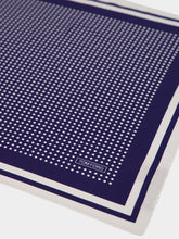 Tom Ford Navy Blue Polka-Dot Pocket Square