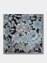 Tom Ford Blue Floral Silk Scarf