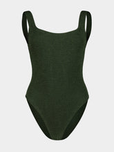 Hunza G Metallic Khaki Square Neck Swimsuit