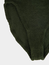 Hunza G Metallic Khaki Square Neck Swimsuit