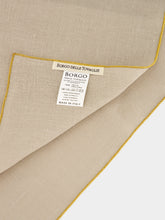 Borgo Delle Tovaglie Sabbia and Gold Filo Linen Napkin