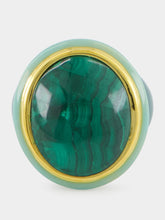 Aurélie Bidermann Turquoise and Malachite Tabarin Ring
