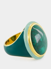 Aurélie Bidermann Turquoise and Malachite Tabarin Ring