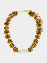 Lizzie Fortunato Brown Kavos Beaded Necklace