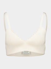 ESCVDO Ivory Cima Knitted Cotton Crop Top