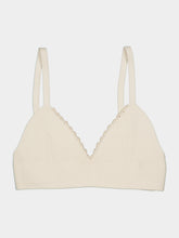 ESCVDO Ivory Cima Knitted Cotton Crop Top