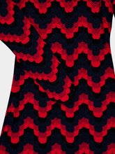 ESCVDO Red and Navy Ursula Hand-Crocheted Maxi Dress