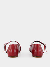 Le Monde Beryl Oxblood Stella Eel-Embossed Leather Slipper