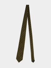 Tom Ford Military Green Polka Dot Silk Tie