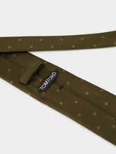 Tom Ford Olive Green Polka Dot Silk Tie