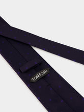 Tom Ford Navy Blue Polka Dot Silk Tie