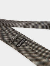 Tom Ford Black and Silver Mulberry Silk Tie