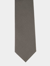 Tom Ford Silver and Black Mulberry Silk Tie