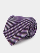 Tom Ford Purple Herringbone Silk Tie