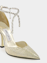 Jimmy Choo Gold Stevie Crushed Metallic Pumps