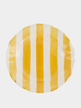 Les Ottomans Yellow Striped Ceramic Dessert Plate