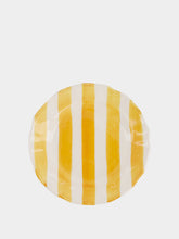 Les Ottomans Yellow Striped Ceramic Dessert Plate
