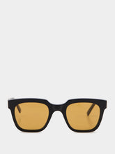 Retrosuperfuture Black Giusto Sunglasses with Orange Lenses
