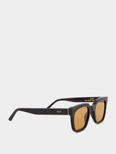 Retrosuperfuture Black Giusto Sunglasses with Orange Lenses