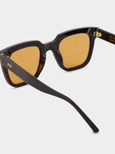 Retrosuperfuture Black Giusto Sunglasses with Orange Lenses