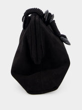 Serena Uziyel Black Petra Suede Clutch Bag