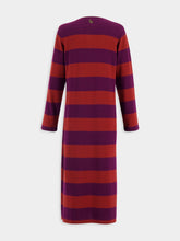 Paula Sulfur Stripped Cashmere Polo Dress