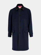 Marni Deep Blue Felt Duster Coat