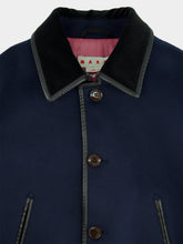 Marni Deep Blue Felt Duster Coat