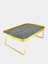 Kaymet Gold and Green Marble Design Tray