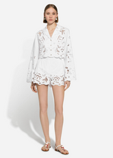 Dolce & Gabbana White Poplin Cut-Out Shorts