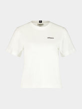 JNcQUOI Natural White Crewneck Logo T-Shirt