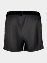 Black Silk Satin Logo Boxers