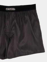 Tom Ford Underwear Black Silk Satin Logo Boxers